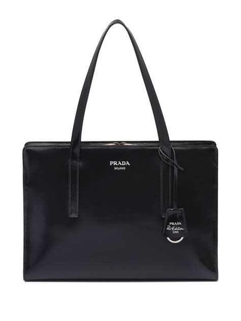 prada articolo 4vs110 mat.y47|Black Brushed Leather And Re.